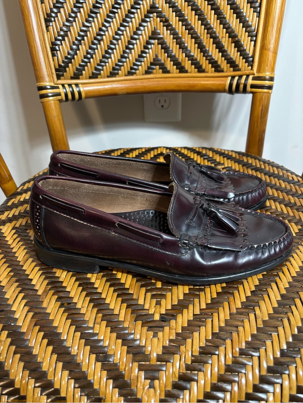GH Bass Brompton Kiltie Tassel Loafers Leather 9.5D Preppy